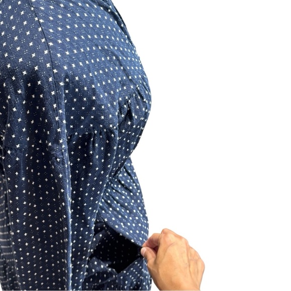 NWOT Madewell 100% Cotton Dobby V-Neck Tiered Midi Dress with Pockets Size XS - Picture 5 of 7